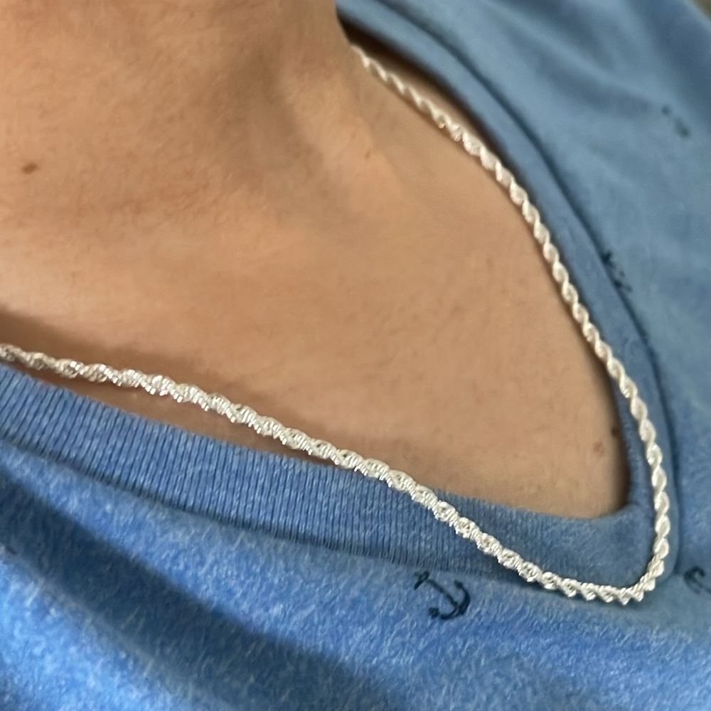 - 925 Sterling Silver Rope Chain - Picture 10 of 10